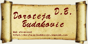 Doroteja Budaković vizit kartica